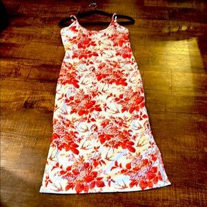 Grace Karin Red and White Strapped Maxi Sundress